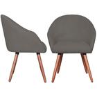 Kit 2 Poltronas Decorativas Pes Madeira Adapt Veludo Vazzano