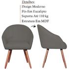 Kit 2 Poltronas Decorativas Pes Madeira Adapt Veludo Vazzano
