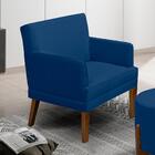 Kit 2 Poltronas Decorativas Pes Madeira Aspen Veludo Sanch