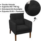 Kit 2 Poltronas Decorativas Pes Madeira Electra Veludo Sanch