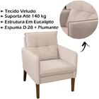 Kit 2 Poltronas Decorativas Pes Madeira Electra Veludo Sanch