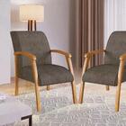 Kit 2 Poltronas Decorativas Pes Madeira Elise Veludo Bnv