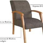 Kit 2 Poltronas Decorativas Pes Madeira Elise Veludo Bnv