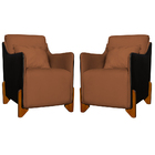 Kit 2 Poltronas Decorativas Pés Madeira Heloisa Veludo Compos