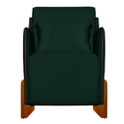 Kit 2 Poltronas Decorativas Pés Madeira Heloisa Veludo Compos