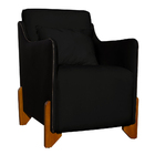 Kit 2 Poltronas Decorativas Pés Madeira Heloisa Veludo Compos