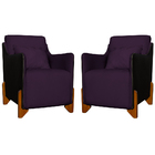 Kit 2 Poltronas Decorativas Pés Madeira Heloisa Veludo Compos
