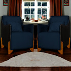 Kit 2 Poltronas Decorativas Pés Madeira Heloisa Veludo Compos