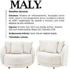 Kit 2 Poltronas Decorativas Pes Madeira Maly Boucle Moll