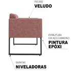 Kit 2 Poltronas Decorativas Pés Metálicos Anita Veludo 402 F0