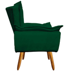 Kit 2 Poltronas Decorativas Pés Palito Charger Suede Verde G1