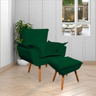 Kit 2 Poltronas Decorativas Pés Palito Charger Suede Verde G1