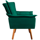 Kit 2 Poltronas Decorativas Pés Palito Charger Veludo Verde G
