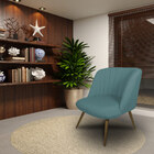 Kit 2 Poltronas Decorativas Pés Palito De Madeira Dortmund Al