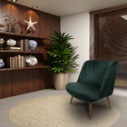 Kit 2 Poltronas Decorativas Pés Palito De Madeira Dortmund Ve