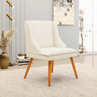 Kit 2 Poltronas Decorativas Pés Palito De Madeira Firenze Lin