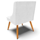 Kit 2 Poltronas Decorativas Pés Palito De Madeira Firenze Pu