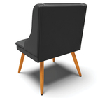 Kit 2 Poltronas Decorativas Pés Palito De Madeira Firenze Pu