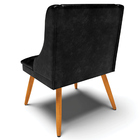 Kit 2 Poltronas Decorativas Pés Palito De Madeira Firenze Pu