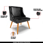 Kit 2 Poltronas Decorativas Pés Palito De Madeira Firenze Pu