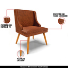 Kit 2 Poltronas Decorativas Pés Palito De Madeira Firenze Pu