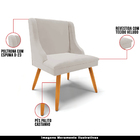 Kit 2 Poltronas Decorativas Pés Palito De Madeira Firenze Vel