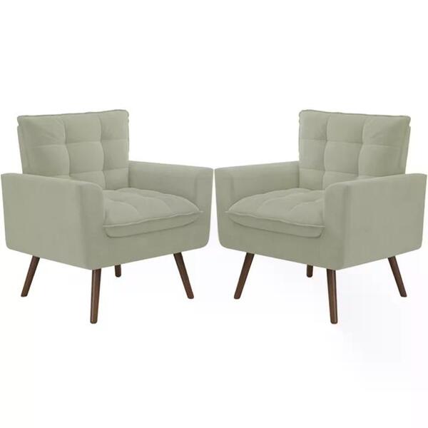 Kit 2 Poltronas Decorativas Pes Palito Gm Milani Store