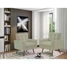 Kit 2 Poltronas Decorativas Pes Palito Gm Milani Store