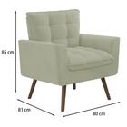 Kit 2 Poltronas Decorativas Pes Palito Gm Milani Store