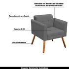 Kit 2 Poltronas Decorativas Pés Palito Karen Suede Grafite G1