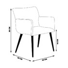 Kit 2 Poltronas Decorativas Pés Palito Mel Antinori Linho Cor