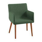 Kit 2 Poltronas Decorativas Pés Palito Mel Antinori Linho Ver