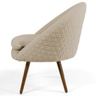 Kit 2 Poltronas Decorativas Pés Palito Rafa C-129 Linho Tress