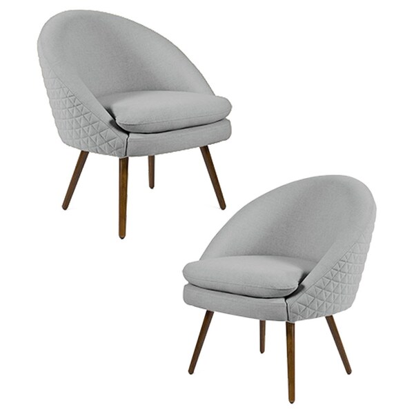 Kit 2 Poltronas Decorativas Pés Palito Rafa D-315 Linho Tress