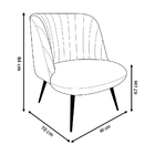 Kit 2 Poltronas Decorativas Pés Palito Rosê Gold Dortmund Vel