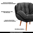 Kit 2 Poltronas Decorativas Pés Palitos Giroud Veludo Cinza C