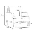 Kit 2 Poltronas Decorativas Pés Retrô Lady Suede D05 Azul Mar