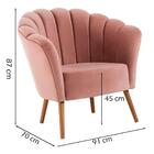 Kit 2 Poltronas Decorativas Pes Tauari 7048 Veludo Dmobiliario