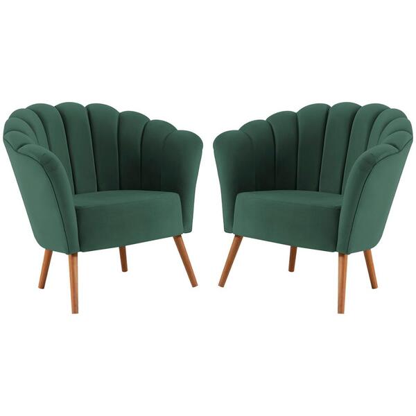 Kit 2 Poltronas Decorativas Pes Tauari 7048 Veludo Dmobiliario