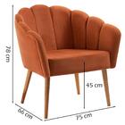 Kit 2 Poltronas Decorativas Pes Tauari 7049 Veludo Dmobiliario