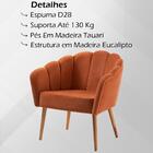 Kit 2 Poltronas Decorativas Pes Tauari 7049 Veludo Dmobiliario