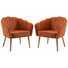 Kit 2 Poltronas Decorativas Pes Tauari 7049 Veludo Dmobiliario