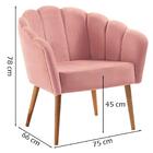 Kit 2 Poltronas Decorativas Pes Tauari 7049 Veludo Dmobiliario