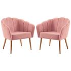 Kit 2 Poltronas Decorativas Pes Tauari 7049 Veludo Dmobiliario