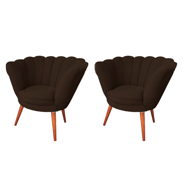 Kit 2 Poltronas Decorativas Pétala De Flor Para Esmalteria Ve