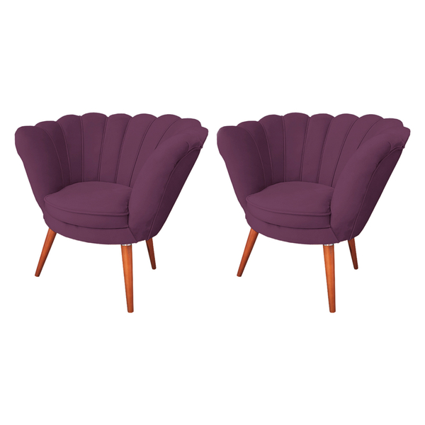 Kit 2 Poltronas Decorativas Pétala De Flor Para Esmalteria Ve