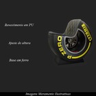 Kit 2 Poltronas Decorativas Pneu Wheel Seat P Zero Preto/amar
