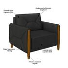 Kit 2 Poltronas Decorativas Quebec M22 Pu Preto - Mpozenato