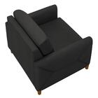 Kit 2 Poltronas Decorativas Quebec M22 Pu Preto - Mpozenato