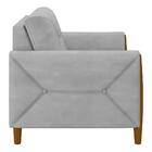 Kit 2 Poltronas Decorativas Quebec M22 Veludo Cinza - Mpozena